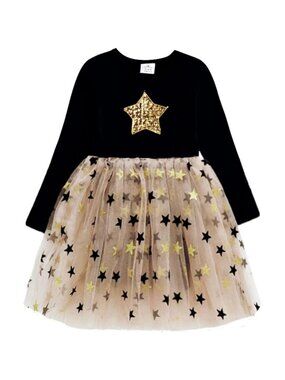 🆕Girl Pink Polyester Tutu Party Dress Casual Winter Long Sleeve  Blh488